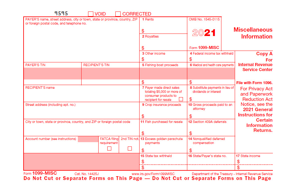 Status of 2020 IRS Form 1099-MISC